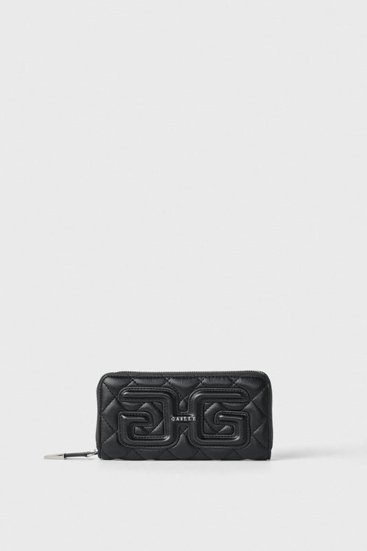 Gaëlle - regular zip around matelassè bottalato e maxi patch double g liscio