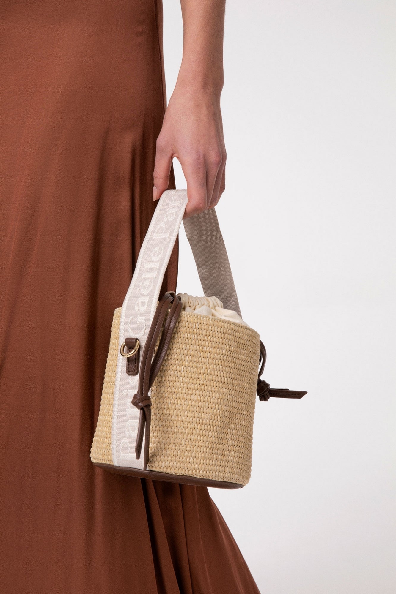 Gaelle- mini bucket con manico jacquard