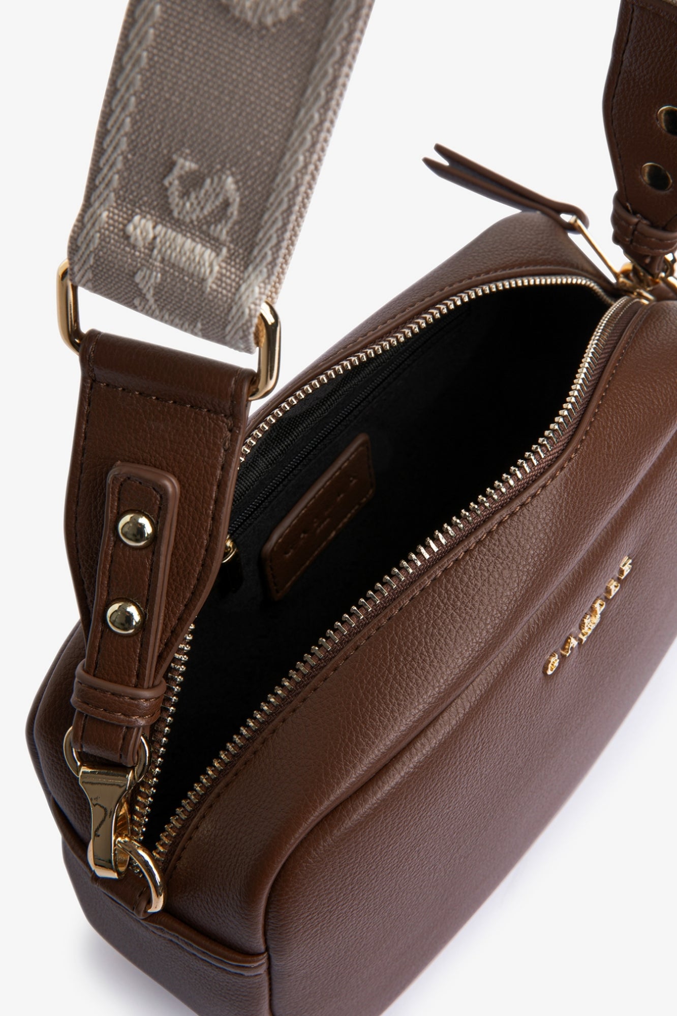 Gaelle- regular camera bag con tracolla jacquard