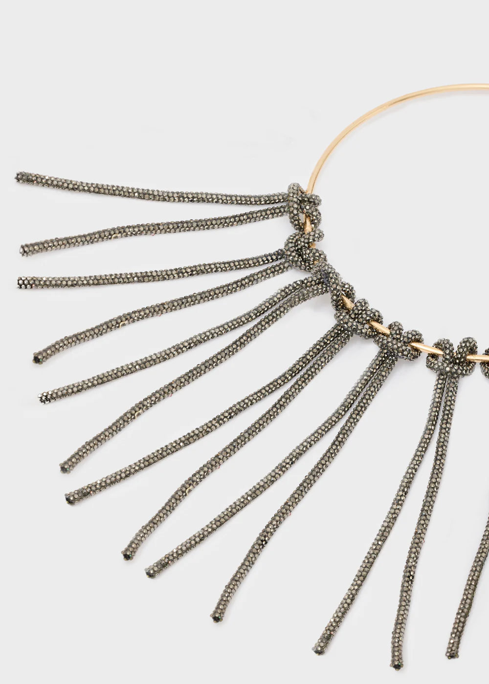 Nalì- collana chocker con frange lurex