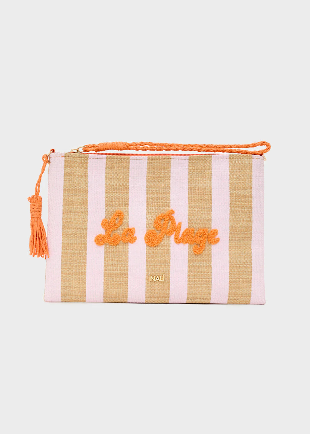 NALÍ - POCHETTE CAPRI IN RAFIA RIGHE