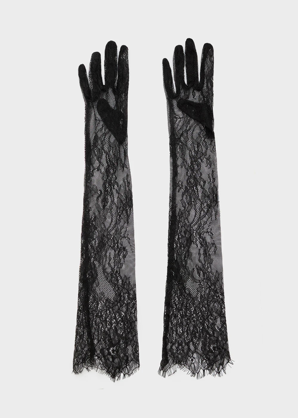 Nalì- guanti lunghi in pizzo ricamato