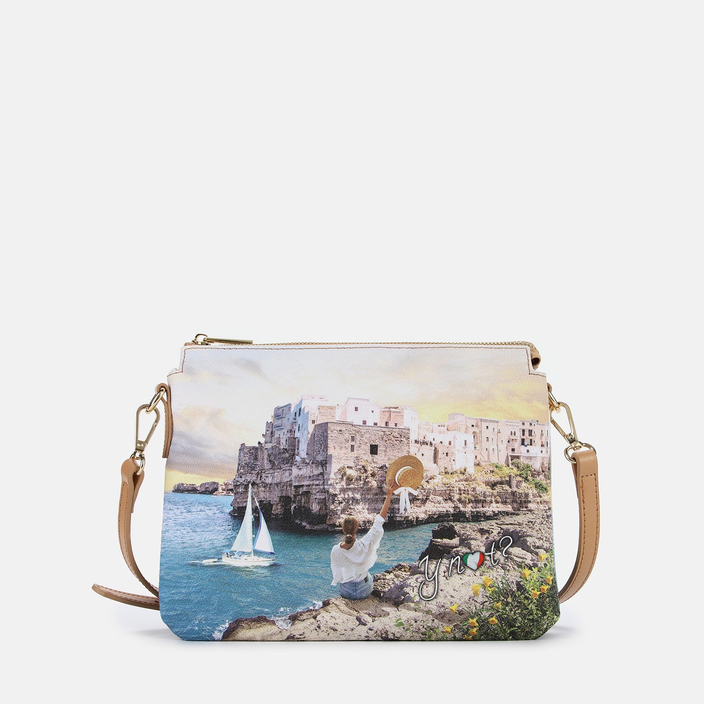 YNOT - Borsa a Tracolla con 2 compartimenti Yes Bag Stampa Città