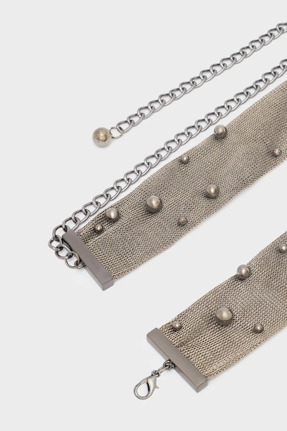 Nalì- cintura daisy tessuto lurex+borchie