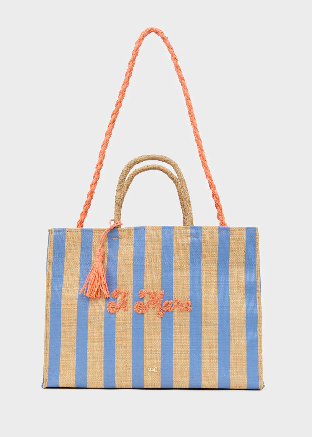 NALÍ - BORSA CAPRI SHOPPER IN RAFIA