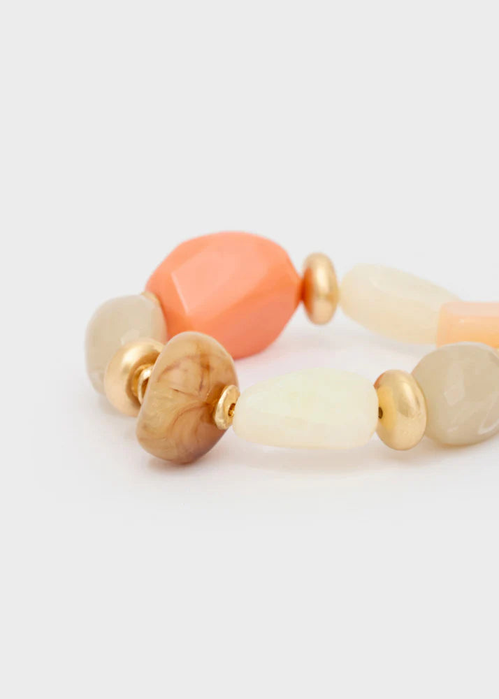 Nali -bracciale elastico ciottoli in resina