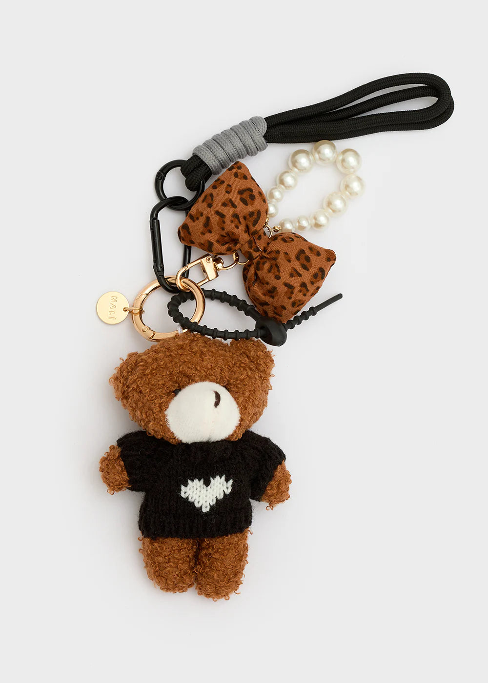 Nali portachiavi teddy+fiocco