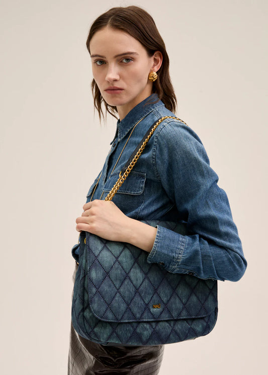 Nali- borsa demi flap spalla denim