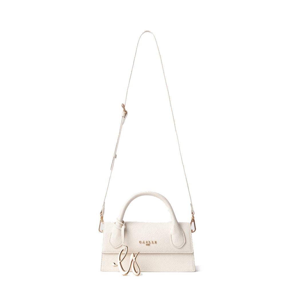 GAËLLE - MINI SHOULDER STRAP CON LOGO IN METALLO E MAXI FLAG G COURSIVE