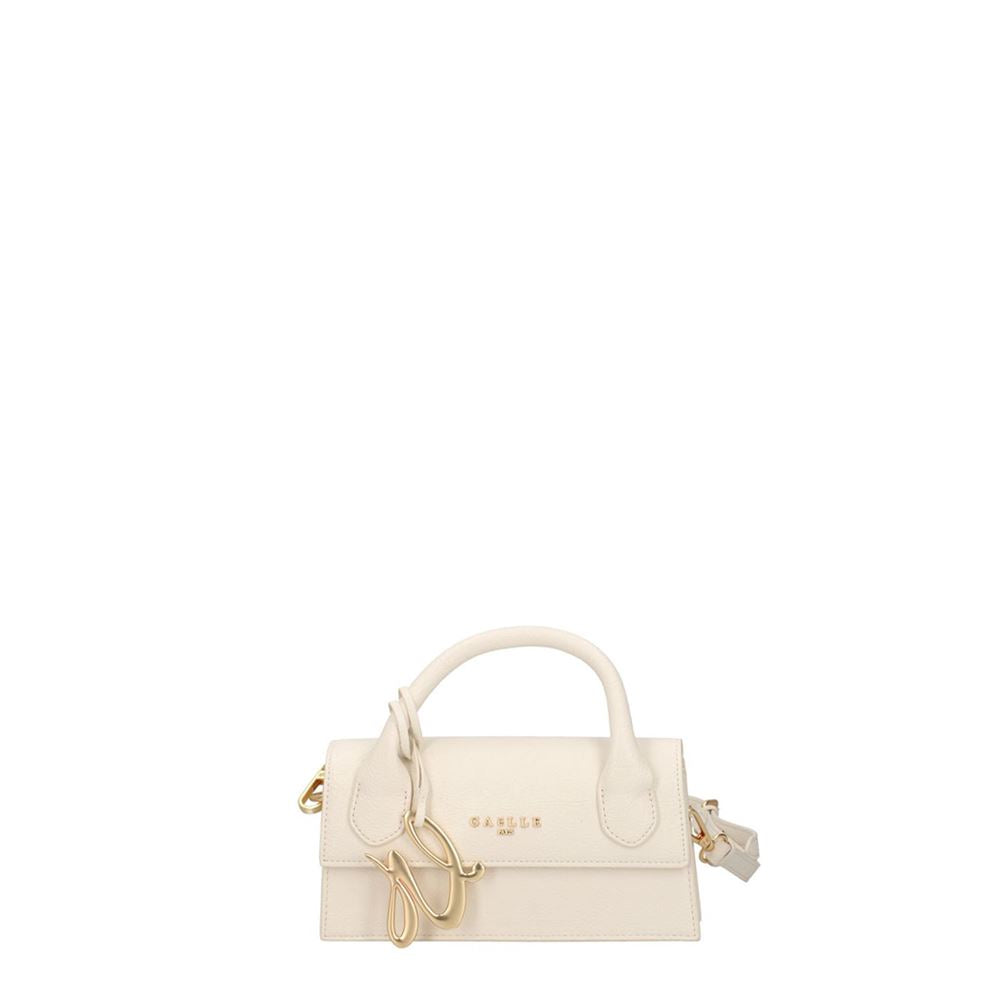 GAËLLE - MINI SHOULDER STRAP CON LOGO IN METALLO E MAXI FLAG G COURSIVE