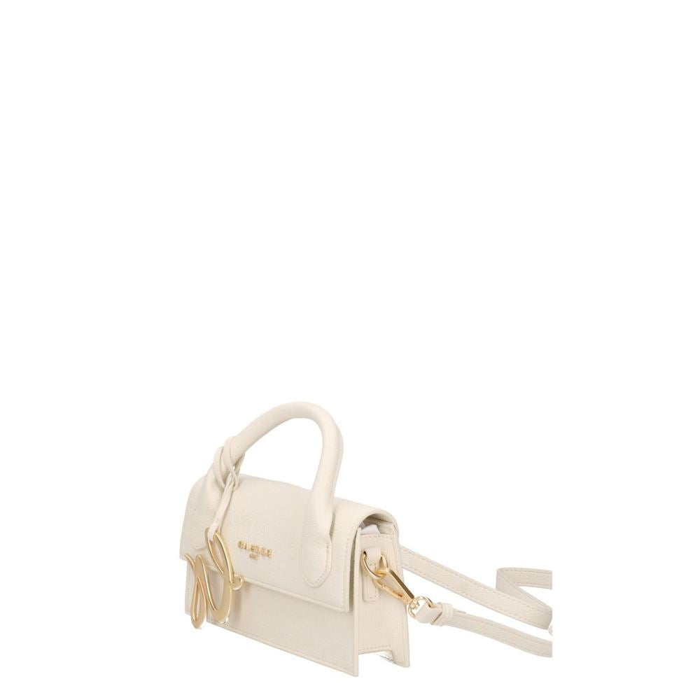GAËLLE - MINI SHOULDER STRAP CON LOGO IN METALLO E MAXI FLAG G COURSIVE