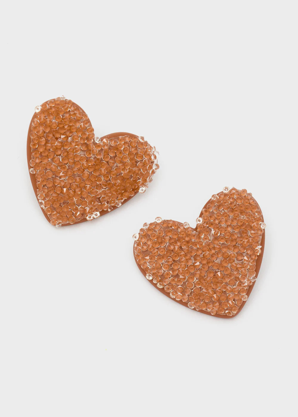 Nali orecchini shiny heart over pietre
