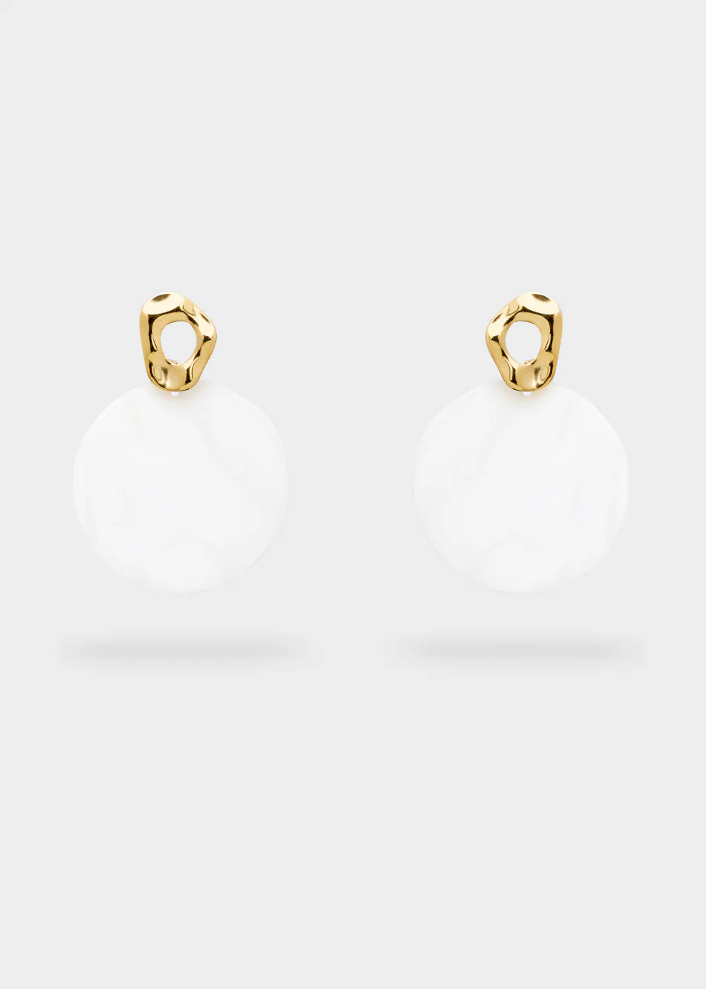 NALÍ - ORECCHINO MADREPERLA ACC.INO. PLA.ORO 14 BIANCO