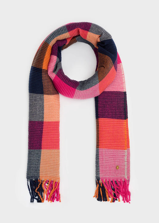 Nalì- sciarpa helen a quadri plisse