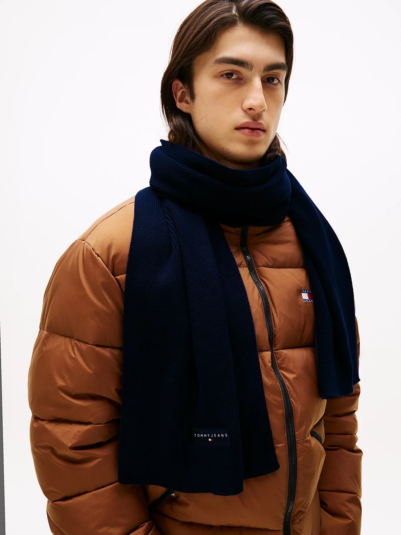 Tommy hilfiger - Sciarpa in maglia con logo lineare