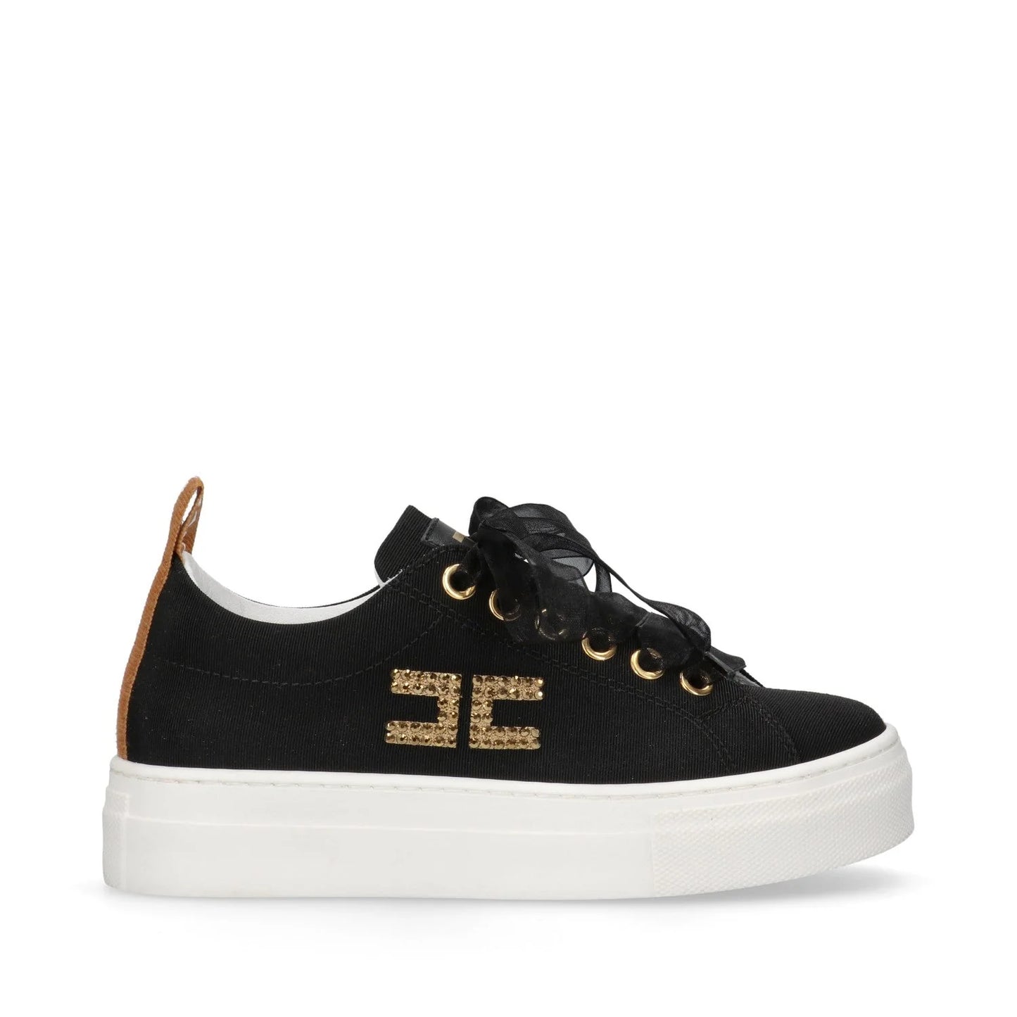Elisabetta Franchi - Snekaers platform logo strass