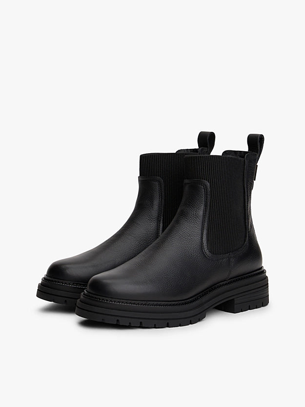 Tommy hilfiger - stivaletti Chelsea in pelle zigrinata