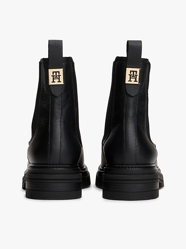 Tommy hilfiger - stivaletti Chelsea in pelle zigrinata