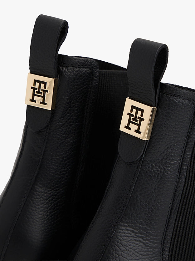 Tommy hilfiger - stivaletti Chelsea in pelle zigrinata
