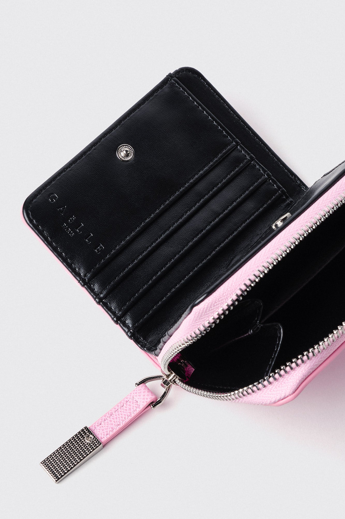 GAËLLE - MINI ZIP AROUND WITH METAL LOGO