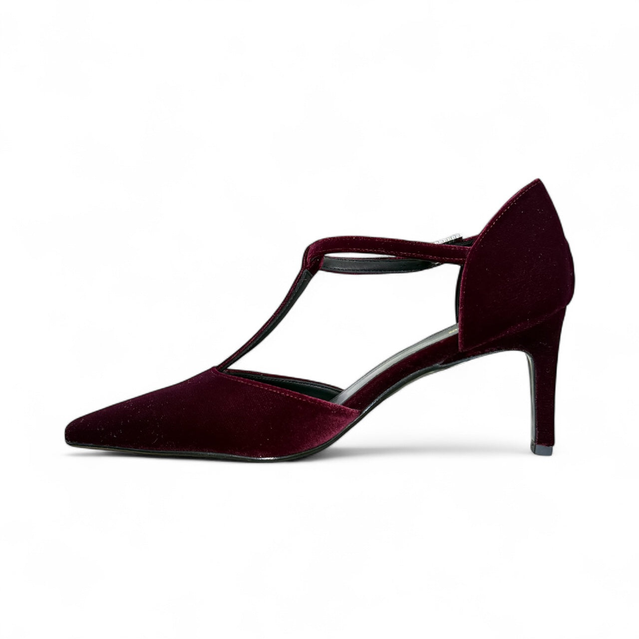 Chantal - slingback velluto bordò