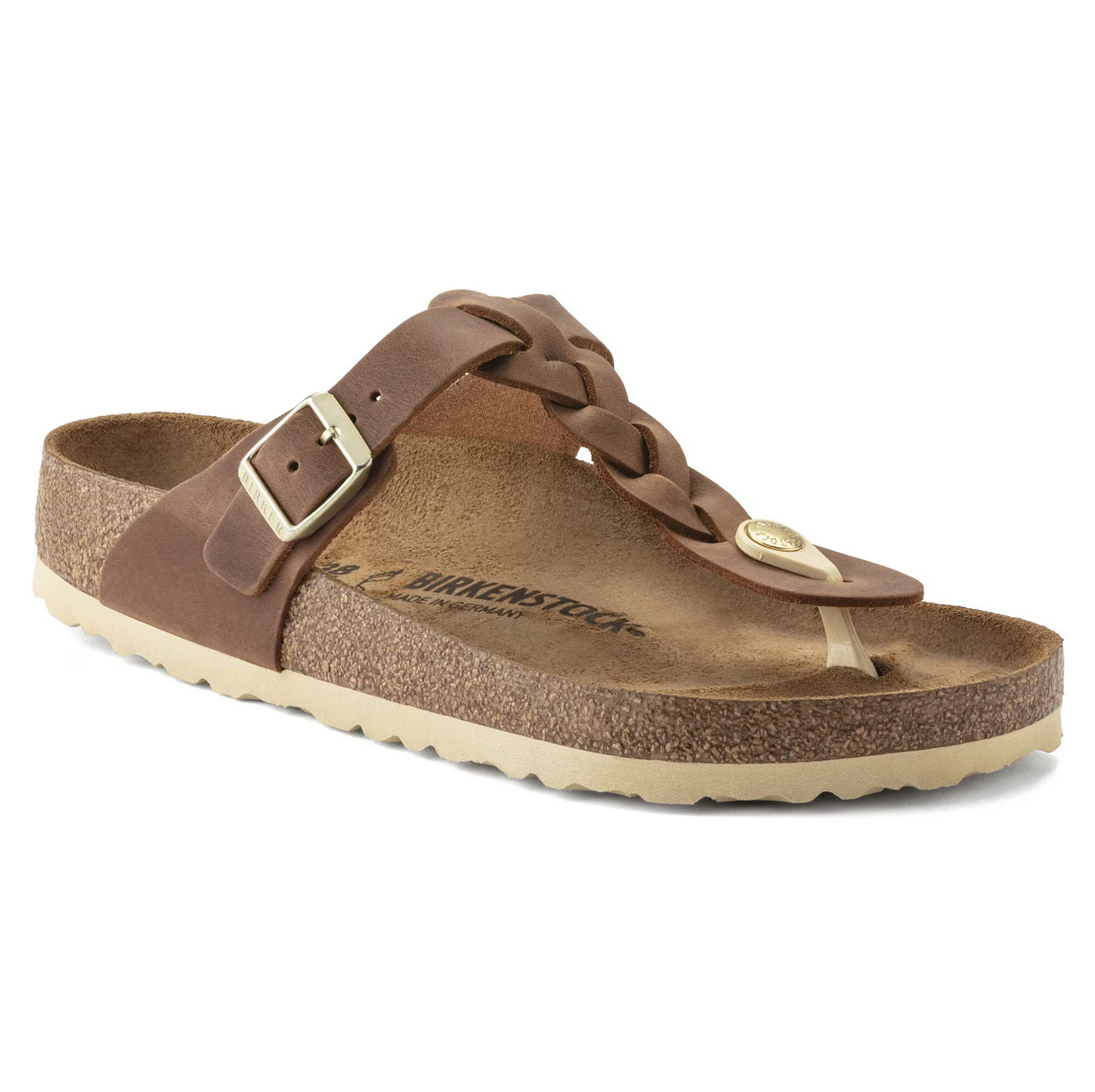Birkenstock - Gizeh Braided Pelle oliata