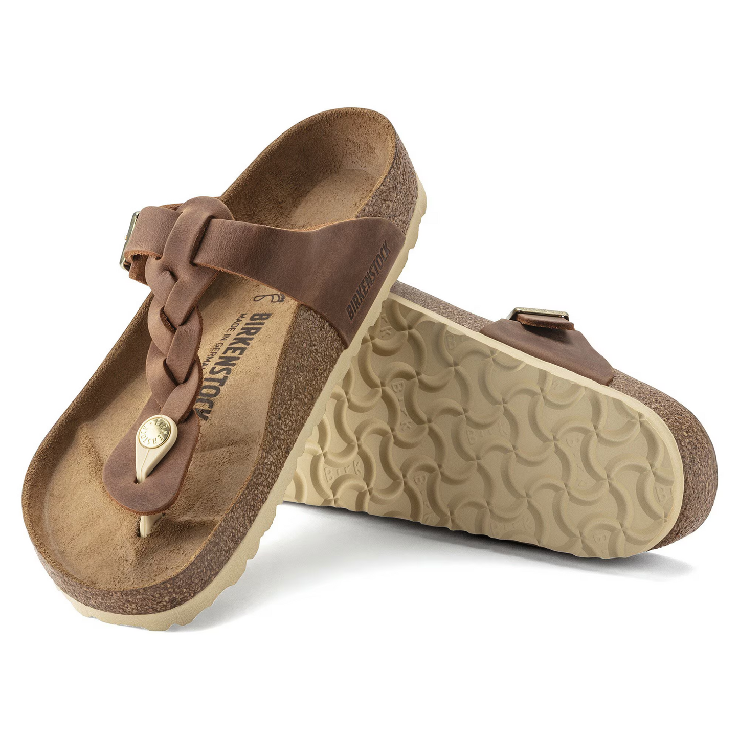 Birkenstock - Gizeh Braided Pelle oliata