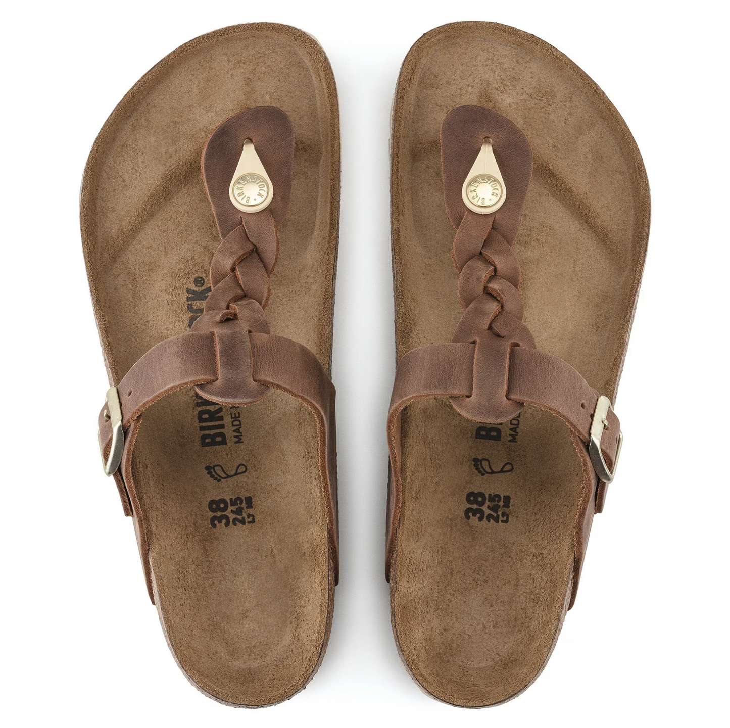 Birkenstock - Gizeh Braided Pelle oliata