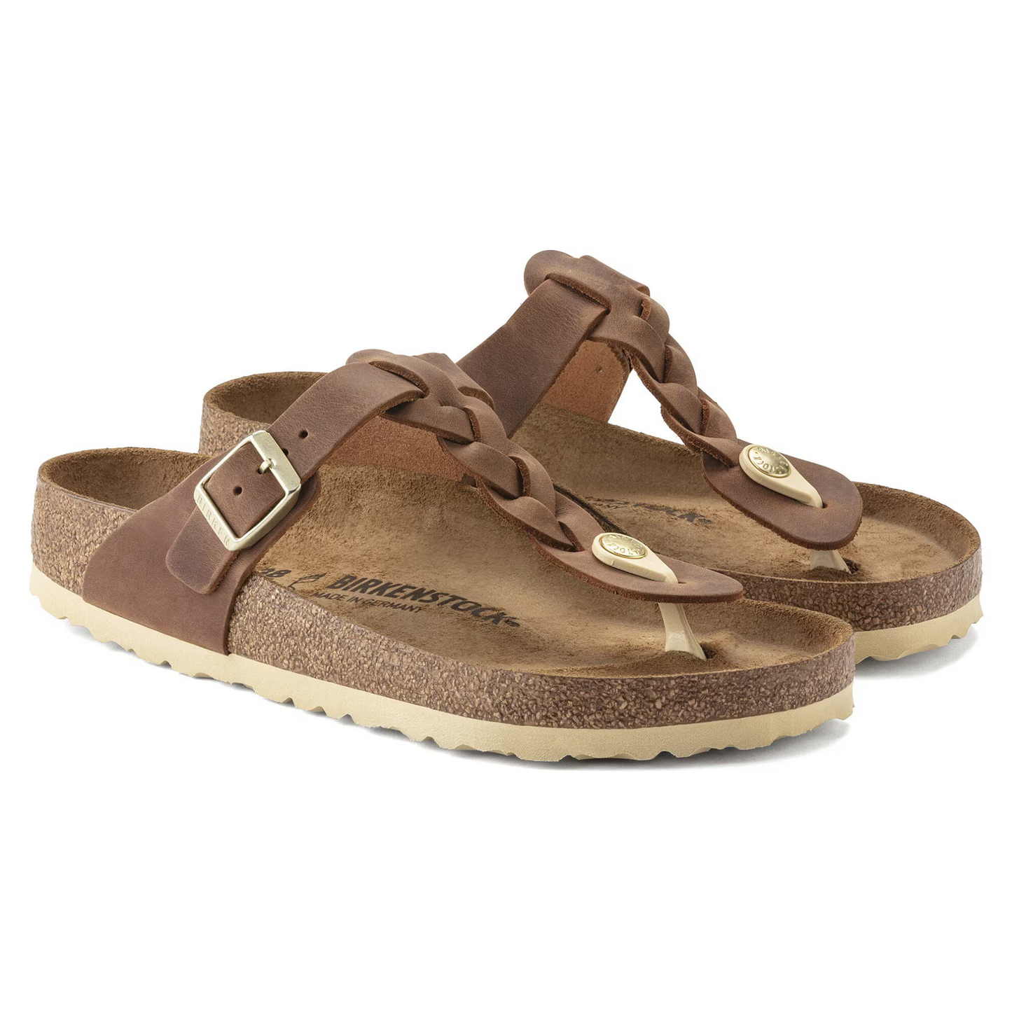 Birkenstock - Gizeh Braided Pelle oliata