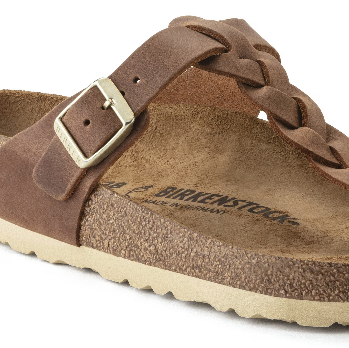 Birkenstock - Gizeh Braided Pelle oliata