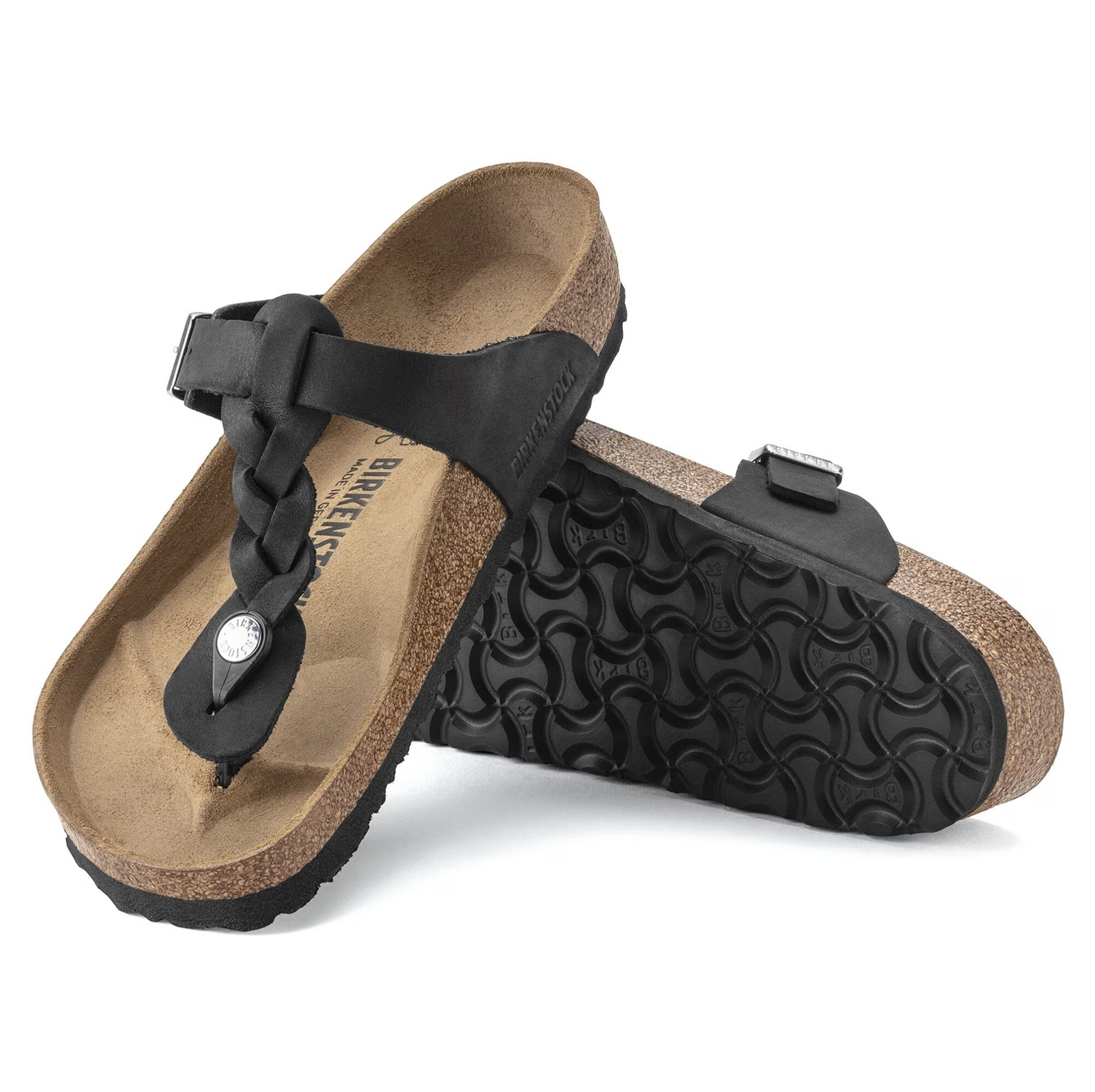 Birkenstock - Gizeh Braided Pelle oliata