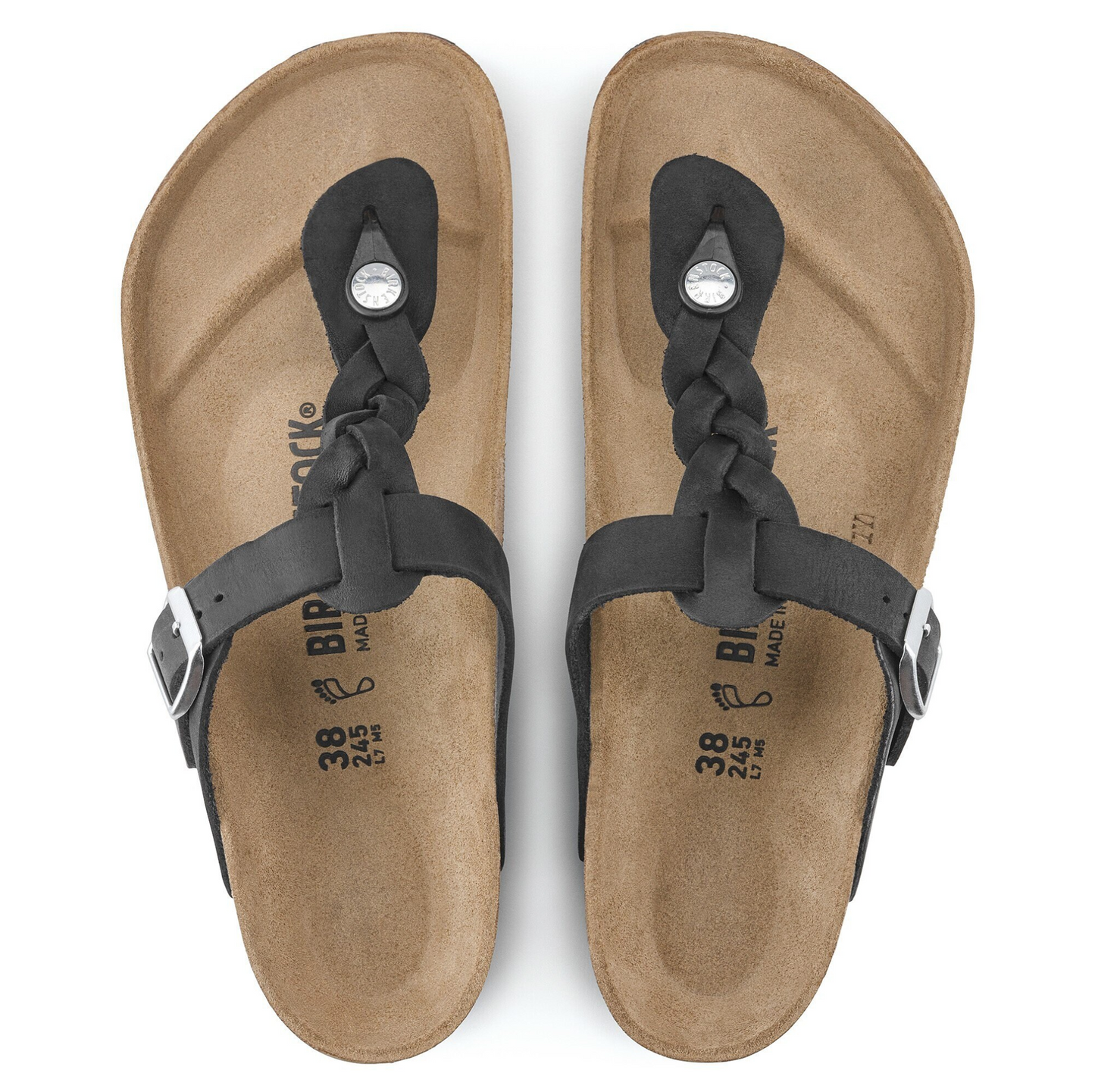 Birkenstock - Gizeh Braided Pelle oliata