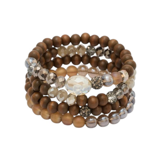 Nalì-set bracciali elastico beads