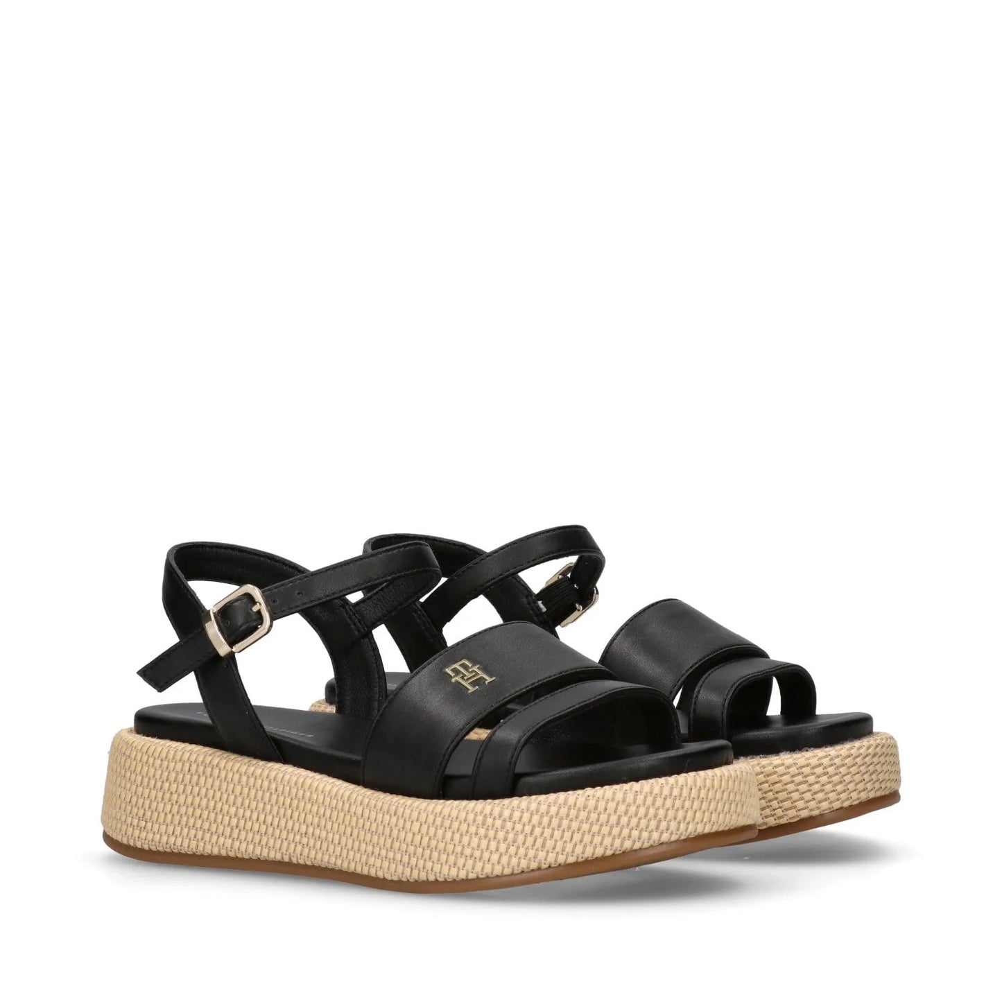 Tommy Hilfiger - Sandali platform ricoperto e cinturino alla cavaglia