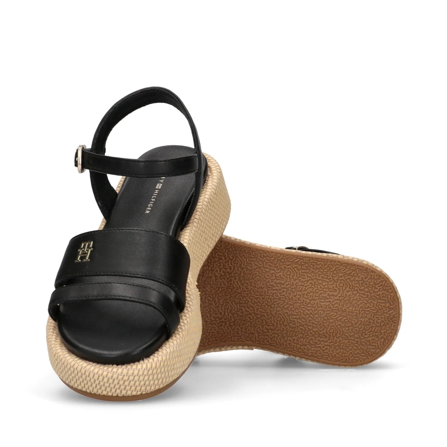 Tommy Hilfiger - Sandali platform ricoperto e cinturino alla cavaglia
