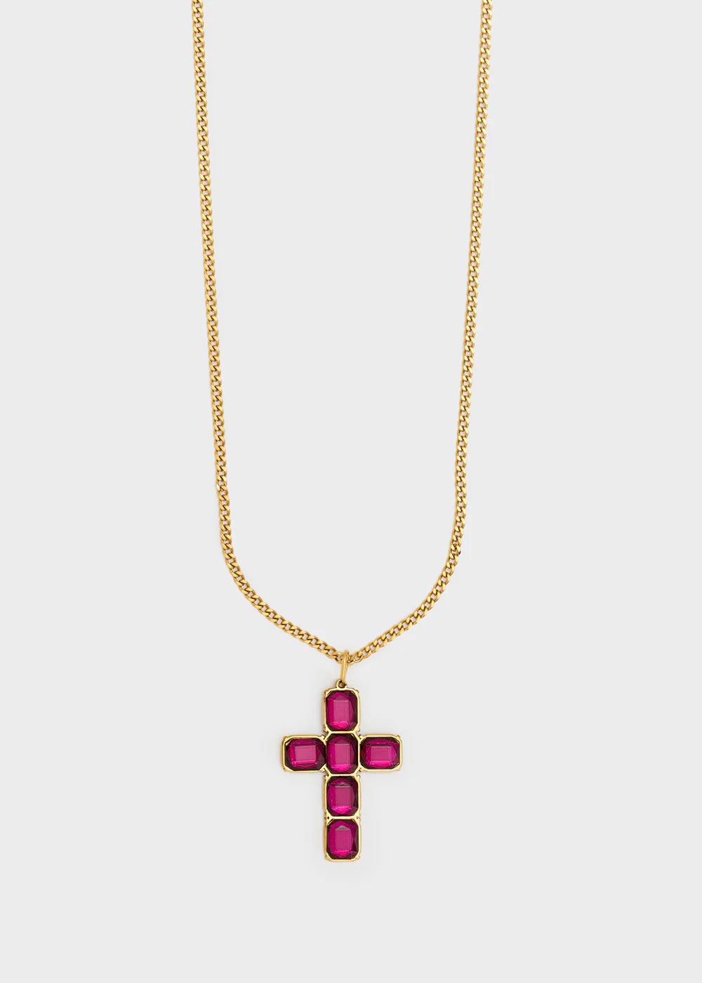 Nali collana croce con pietre