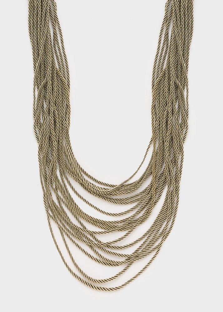 Nali - Collana Dea multifilo grigio