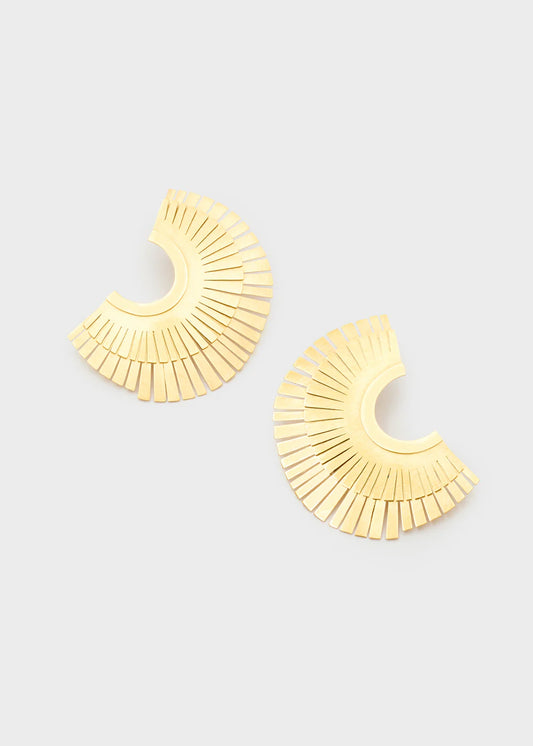 Nali orecchini over a ventaglio oro