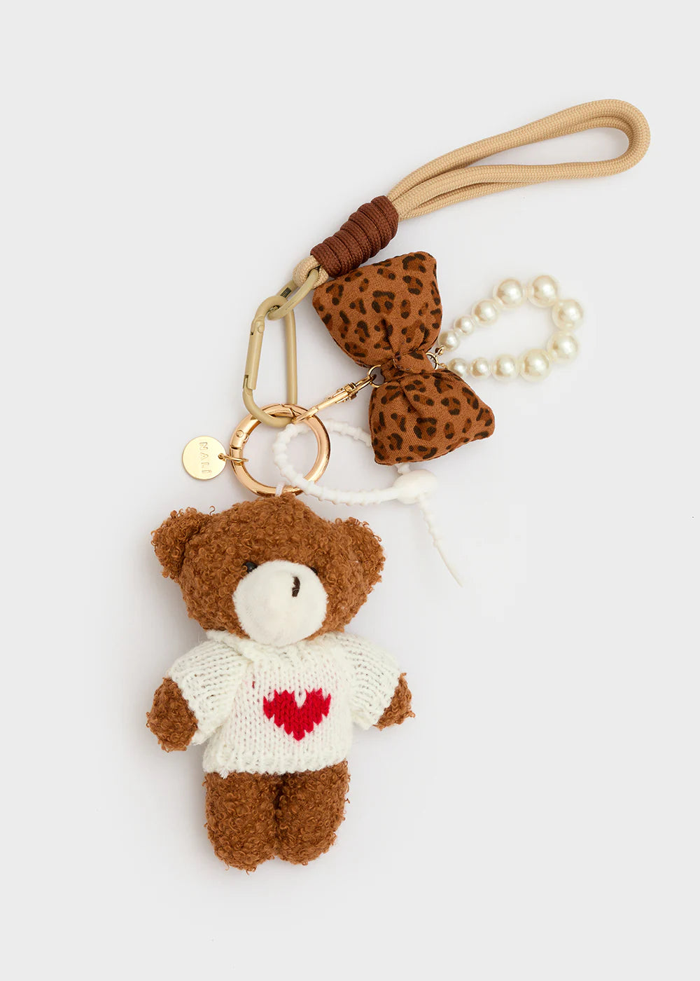 Nali portachiavi teddy+fiocco