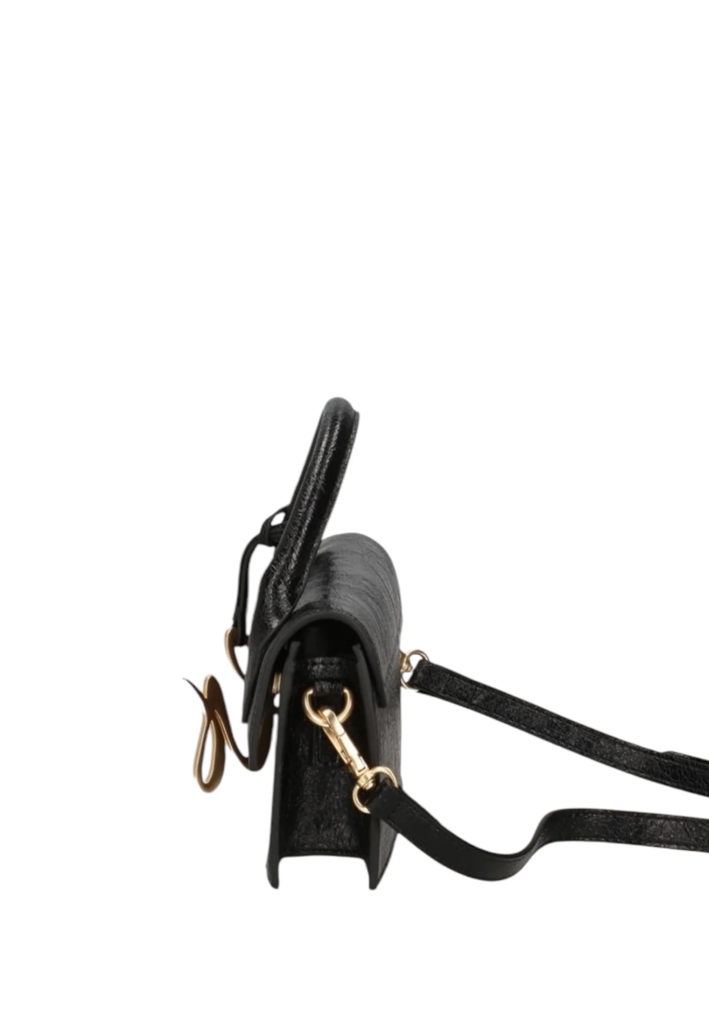 GAËLLE - MINI SHOULDER STRAP CON LOGO IN METALLO E MAXI FLAG G COURSIVE