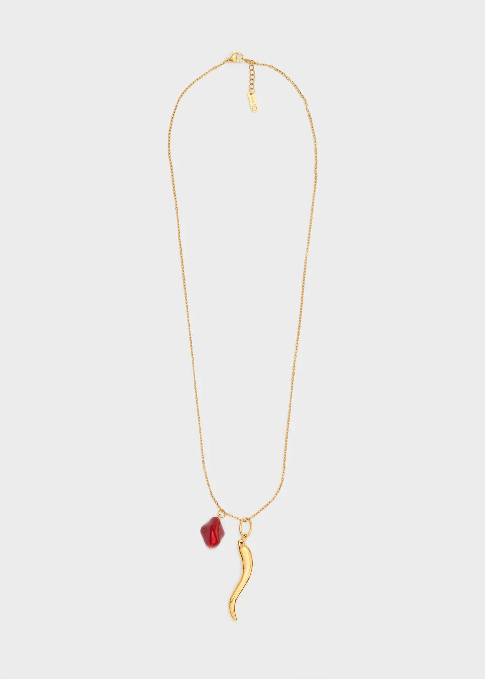NALÍ - COLLANA CORNO+CORALLO AC. INO. PLA. ORO 14