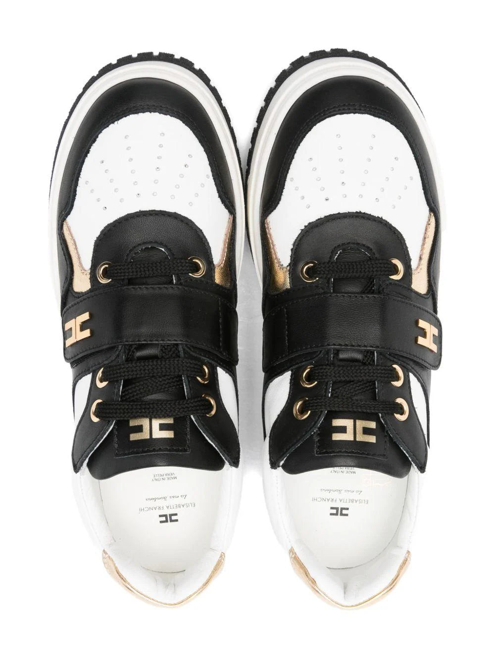 Elisabetta Franchi - low cut lace-up/ velcro sneaker