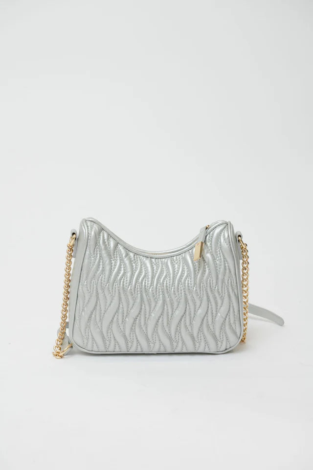 Gaëlle - Reg Shoulder Strap Plissè con logo in metallo