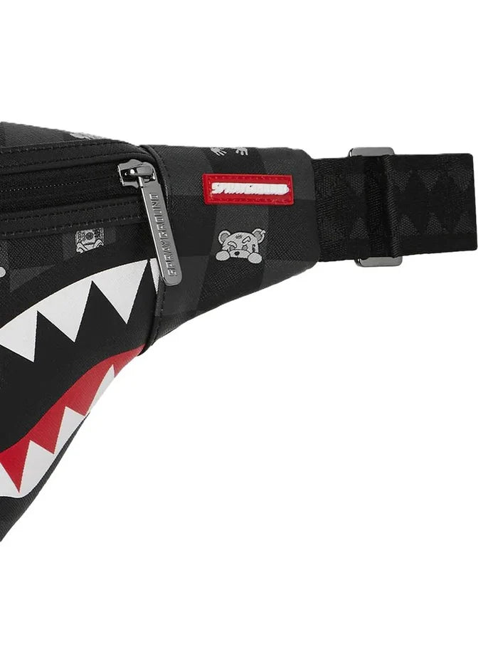 Sprayground - Gray Peeking Character Check Savvy Crossbody