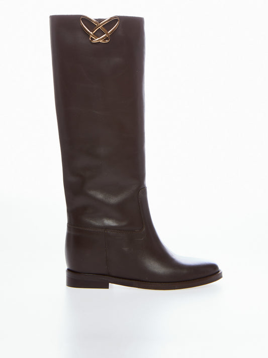 Ovyè - Stivale in pelle con zeppa interna