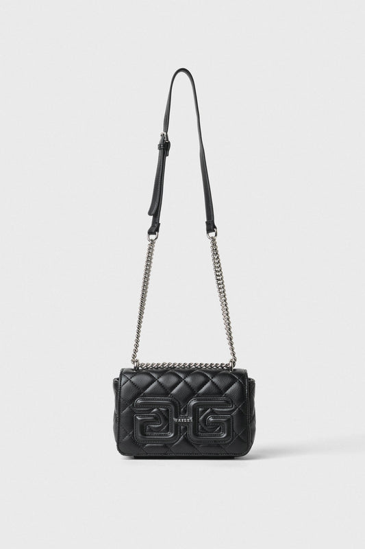 Gaëlle -mini shoulder strap matelassè bottalato e maxi patch double g