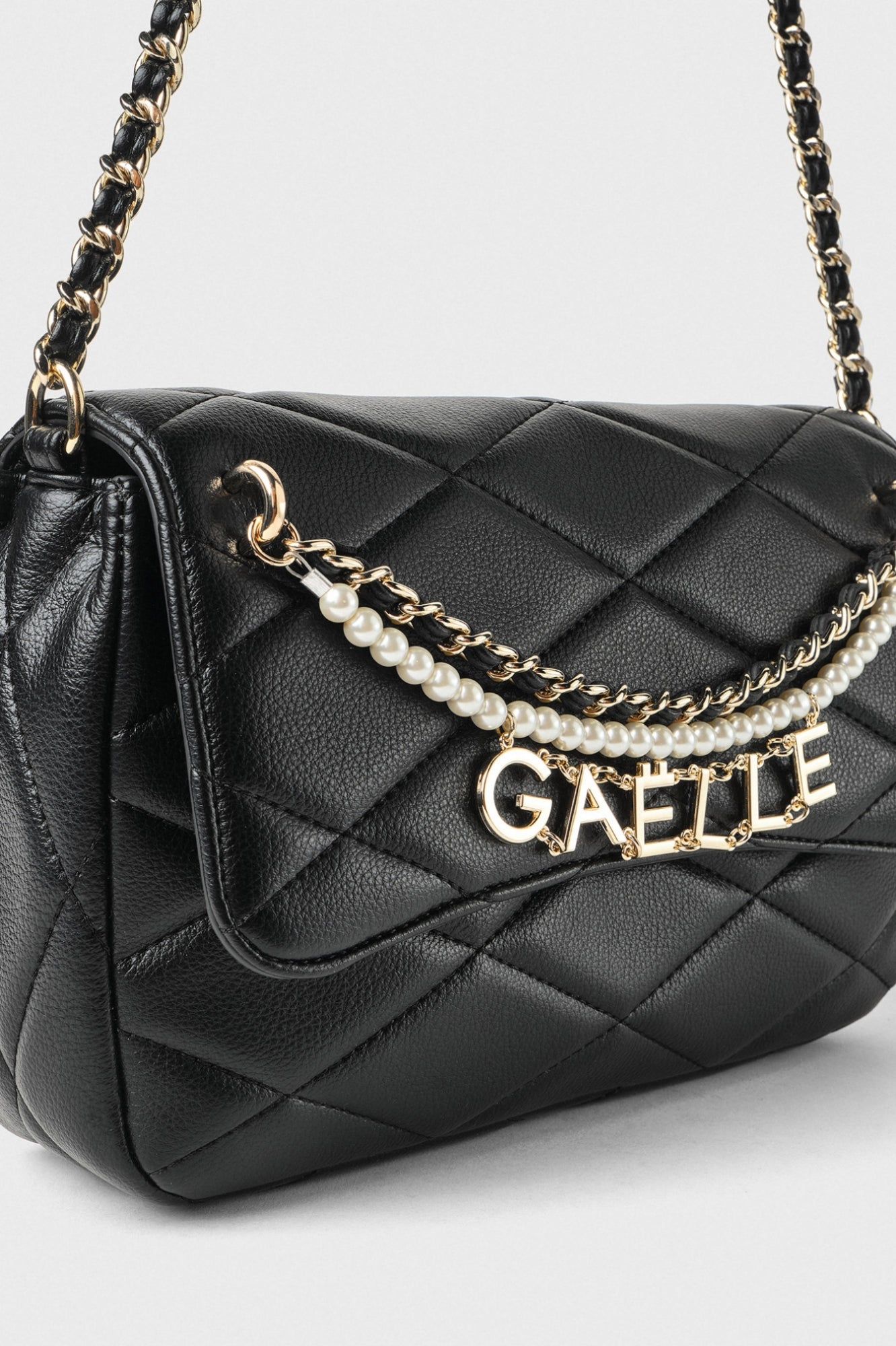 Gaëlle - regular shoulder strap mtelassè con perle e charms gaelle