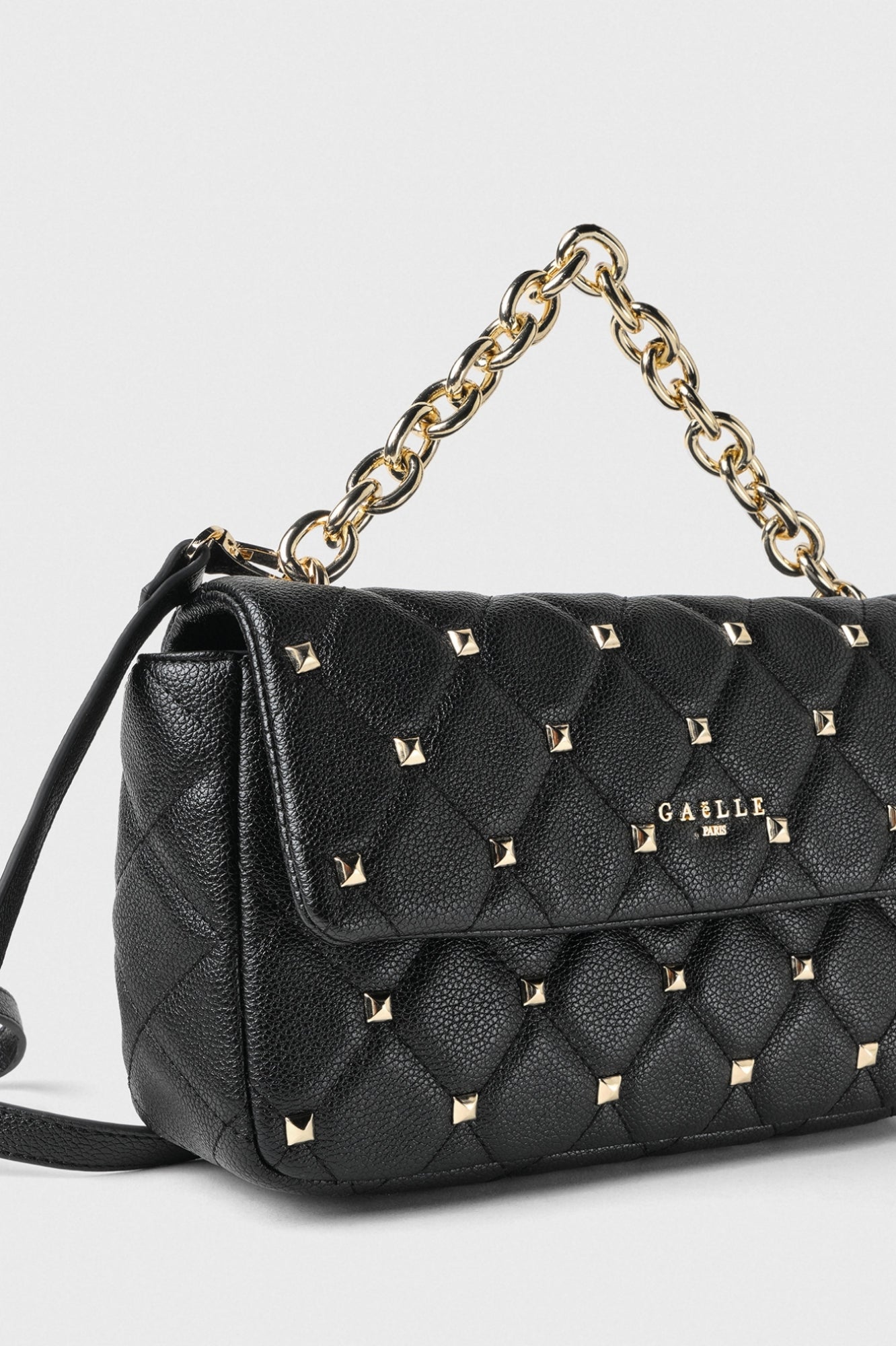 Gaëlle -  regular shoulder strap borchia e maxi catena oro