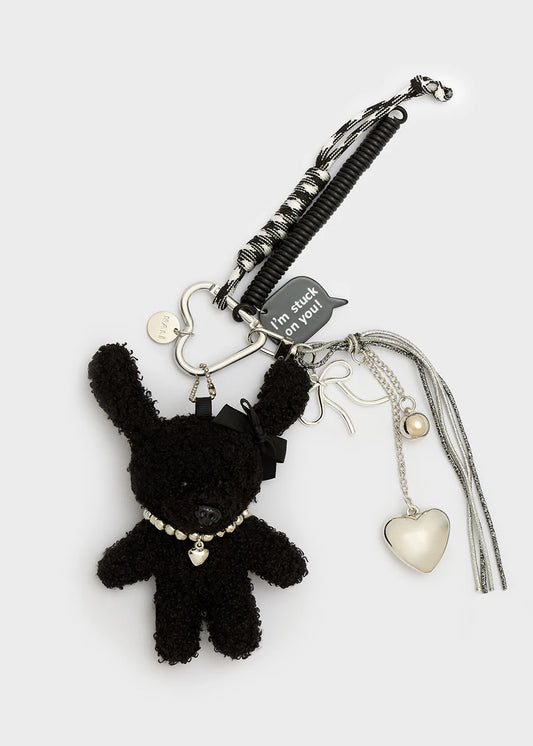 Nali portachiavi charm teddy e cuori