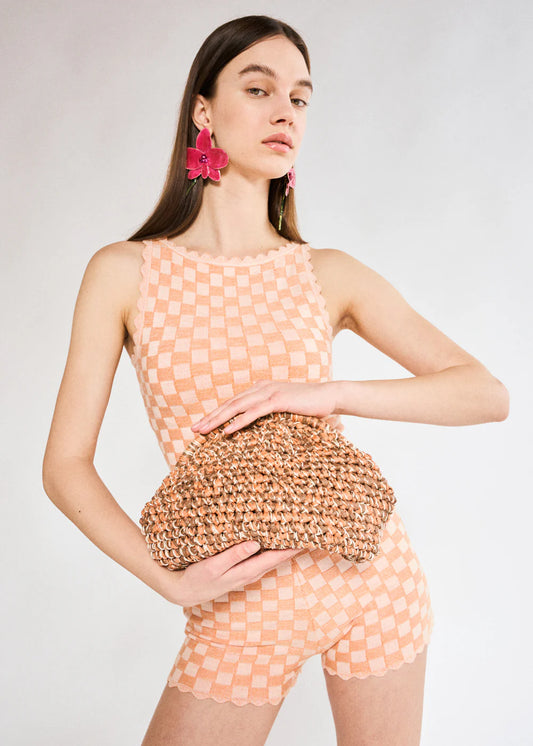 NALÍ - CLUTCH CROCHET +RAFIA MIX